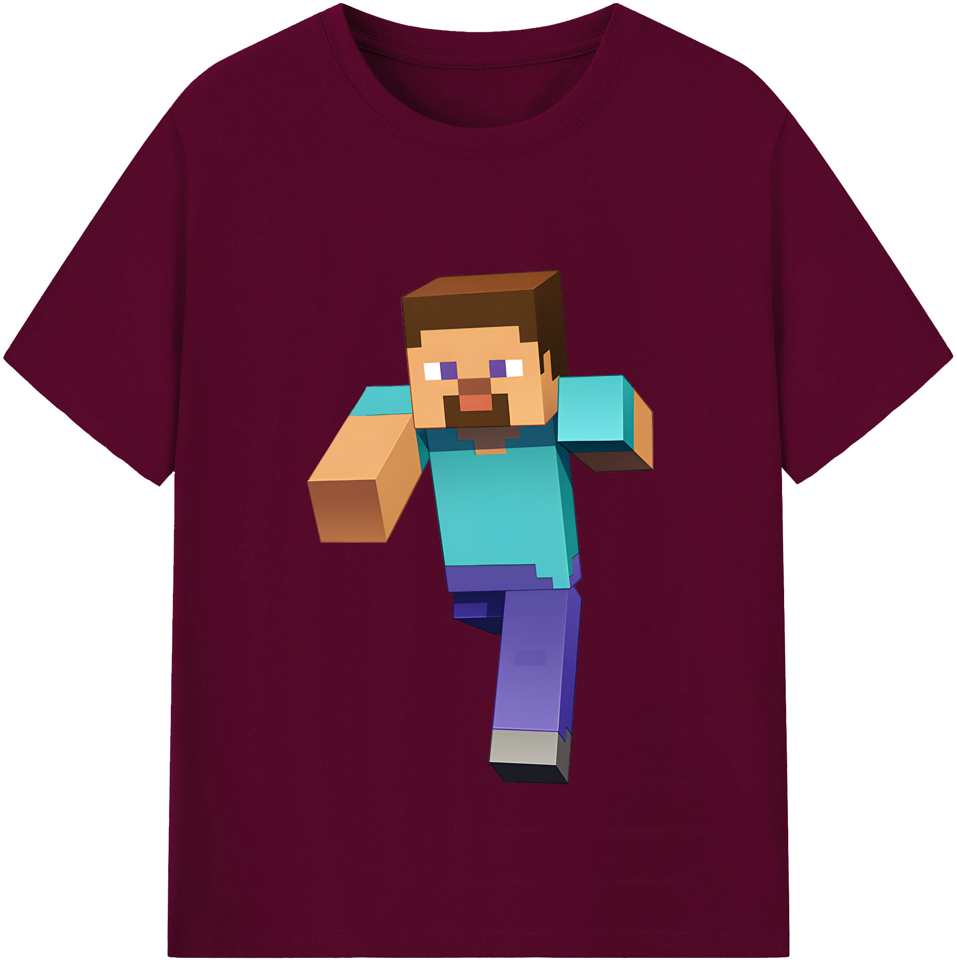 （画像用） マインクラフト ブロックの世界 Minecraft MC Block world レディースカジュアルプリントTシャツ（綿100％）